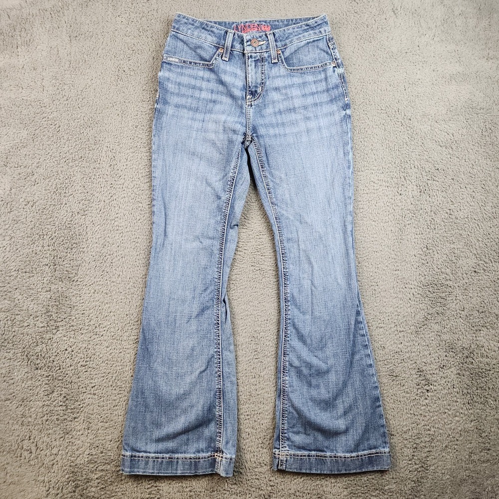 Cinch Lynden Slim Trousers Mid Rise Stretch Blue Denim Womens 26/1S Boho Western